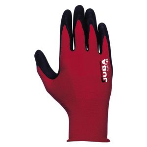 Guante h-111801/10 rojo/negro carton
