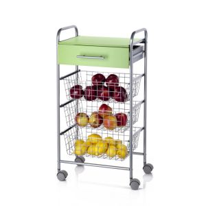 Carrinho de cozinha, carrinho de arrumação fiesta, faia-branco