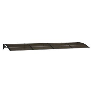 vidaXL marquesina de puerta policarbonato negro 400x100 cm
