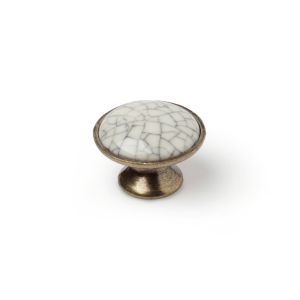 Pomo para mueble rei 814 | 29x29x22 mm | cuero antiguo craquelé