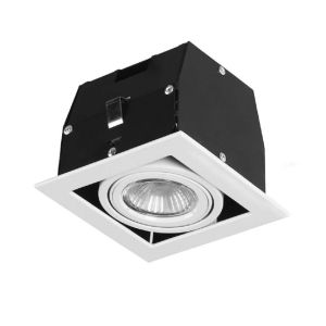 Forlight downlight ip23 cardan simple gu10/g5,3 50w blanco 857lm