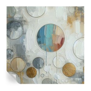 Papel pintado autoadhesivo círculos geométricos 250x250 tulup