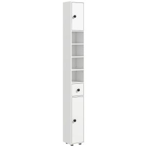 Mueble auxiliar baño 20x20x180 cm color blanco kleankin, hogar - baño