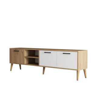 Soporte de tv de madera "exxen" - 180 x 35 x 53 cm - blanco