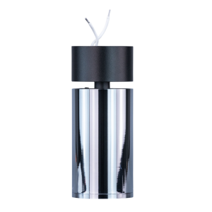 Aplique cilindro orientable para bombilla GU10 superficie gris/plateado