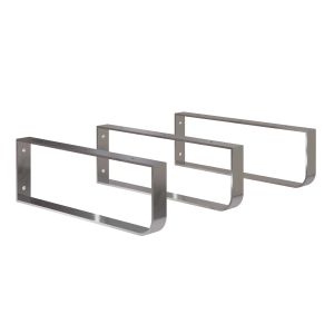 Pack 3 soportes toallero para encimera lavabo - cromo brillo