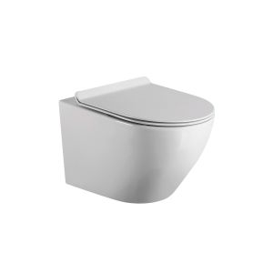 Wc inodoro suspendido rimless montaje a pared blanco brillo