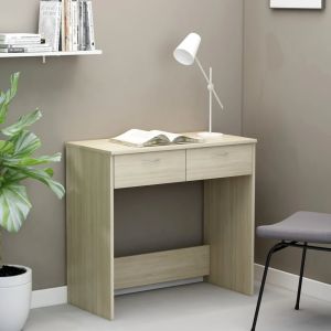 Escritorio madera contrachapada color roble sonoma 80x40x75 cm