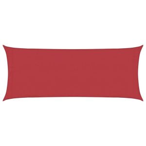 vidaXL toldo de vela rojo hdpe 160 g/m² 2x5 m