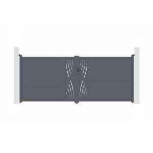 Pack portón eléctrico batiente veleta 4m a.160cm + motor ranger b150