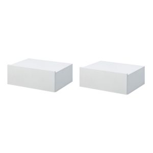 Mesitas de noche flotante 40x30x15 cm color blanco Homcom