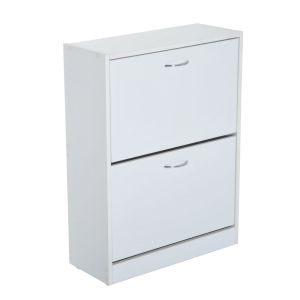 Zapatero 60x24x80cm tablero de partículas color blanco Homcom