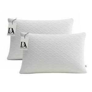 Pack 2 almohadas viscoelástica 100% copos tejido strech 75cm don aLGodón