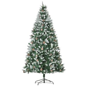 Árbol de navidad 105x105x210 cm PVC, acero color verde Homcom