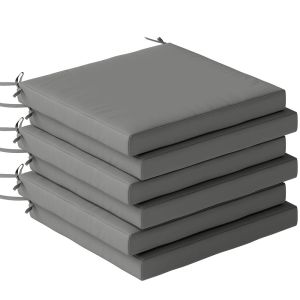 Cojines para silla 46x42x7 cm poliéster, espuma color gris Outsunny