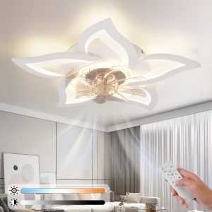 Nettlife ventilador de techo con luz LED integrado blanco 62x62