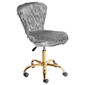 Silla de escritorio margate pelo sintético gris