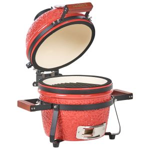 Mini barbacoa de carbón kamado cerámica rojo