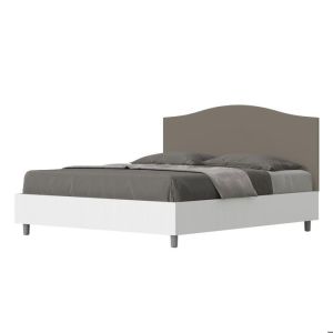 Cama queen 160x200 cm - grace - cabecero cappuccino
