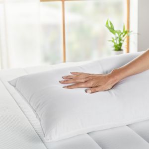 Almohada 40x135 pikolin home fibra antiácaros 100% algodón