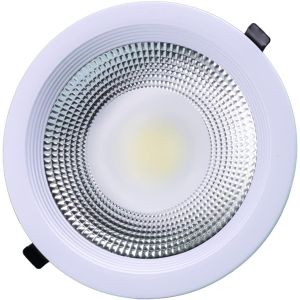 Downlight LED cob 10w redondo empotrar blanco, luz neutra 4200k
