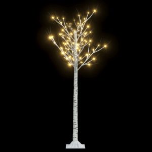 vidaXL árbol de navidad LED blanco cálido sauce interior exterior 1,5m