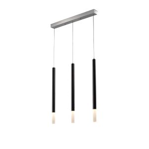 Lámpara de techo colgante LED flaute 10  azabak - 9 w - negro - metal