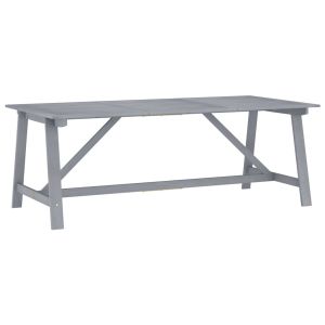 vidaXL mesa comedor de jardín madera maciza acacia gris 206x100x74 cm