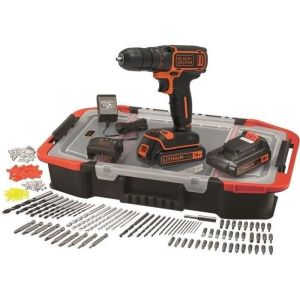 Kit de taladro atornillador inalámbrico - 18v - black+decker - bdcdc18bast-