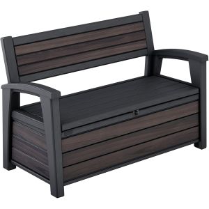 Keter deco, banco arcón, 227l, resina, efecto madera, 151.7x72.5x70 cm.