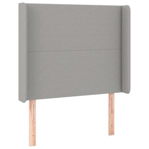 vidaXL cabecero con orejas de tela gris claro 83x16x118/128 cm