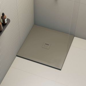 Plato de ducha poaLGi - 90x90 cm - tundra - extraplano, antideslizante