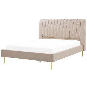 Cama terciopelo marville 180 x 200 cm beige