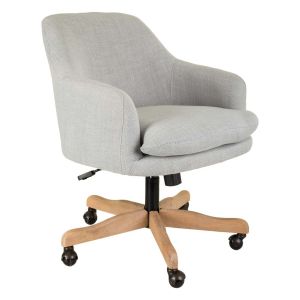 Silla de madera y tapizada con ruedas 60x60x40/93h cm
