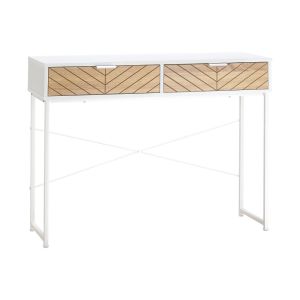Mesa de consola 100x30x75 cm color blanco Homcom