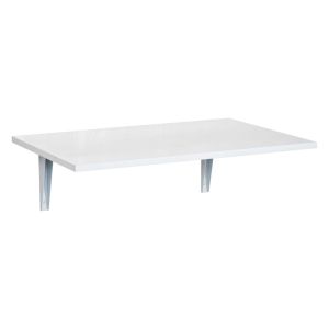 Mesa plegable de pared 60x40x20 cm mdf, metal color blanco Homcom