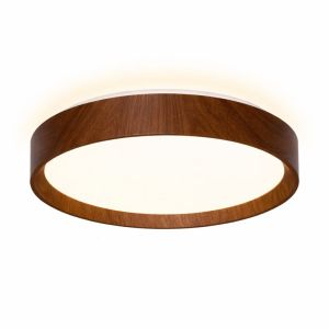 Plafón LED efecto madera nogal d40 cm 30w 3000 lm cct