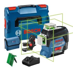 Láser línea verde 12v gll 3-80 cg + batería gba 2ah + cargador gal 1230 cv