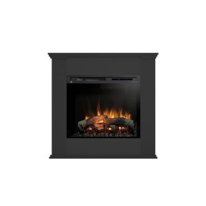 Chimenea eléctrica LED independiente negra kelia de 28"
