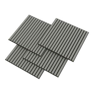Set de 8 paneles acústicos vang 3d 2,88 m² lamas lineales roble gris claro