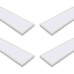 4x panel LED superficie 120x30 cm, 60w 5000 lm, blanco neutro 4200k
