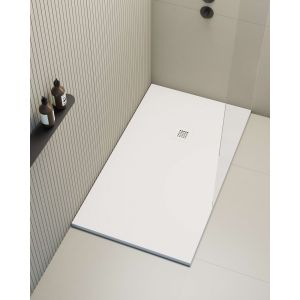 Plato de ducha poaLGi - 90x200 cm - blanco - extraplano, antideslizante