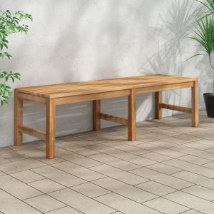 Banco de jardín de madera maciza de teca 150 cm es1196