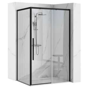 Rea cabina de ducha solar black mat 120x90, 90x118,5x195 cm