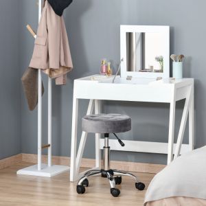 Silla giratoria salón gris claro con ruedas regulable