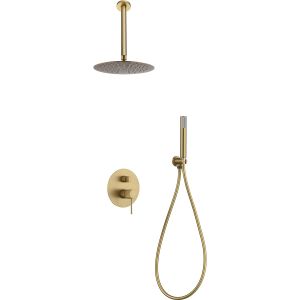 Imex - columna ducha empotrada con grifo oro serie top