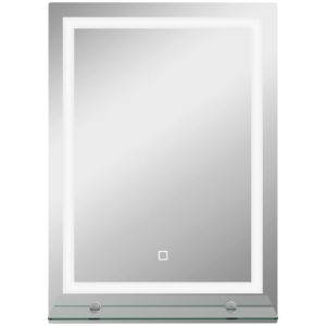 Espejo para baño 50x12x70 cm vidrio templado color gris kleankin