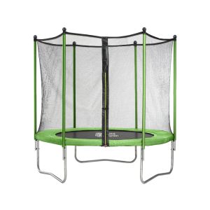 Cama elástica "yoopi" - ø 1.8 m - con red + escalera + cubierta de protecci