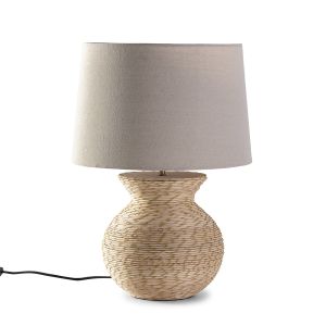 Lámpara de mesa nori de ratán natural, diámetro 40,5 cm