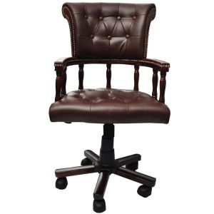 vidaXL silla de oficina giratoria marrón